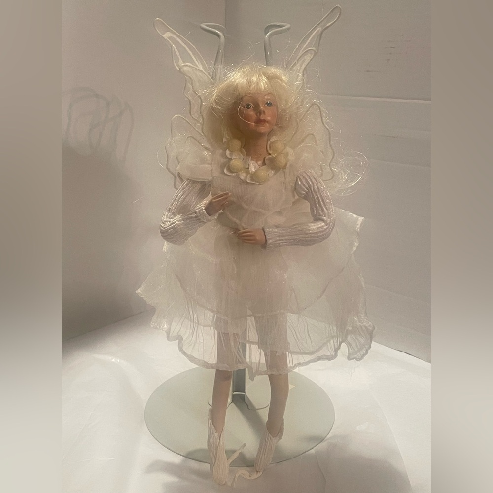 Christmas ornament White Fairy Doll with Wings